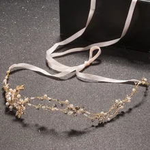 TUANMING Hot Sale Pearl Crystal Handmade Bridal Hair Accessories Hairpin Tiara Wedding Hairband High Quality Hair Jewelry