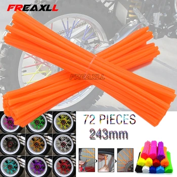 

For YAMAHA TT600R TW200 WR125X WR250 WR450 XT660 72Pcs/Pack Off-road Bike Wheel spoke skins Colorful Motocross Rims Skins Covers