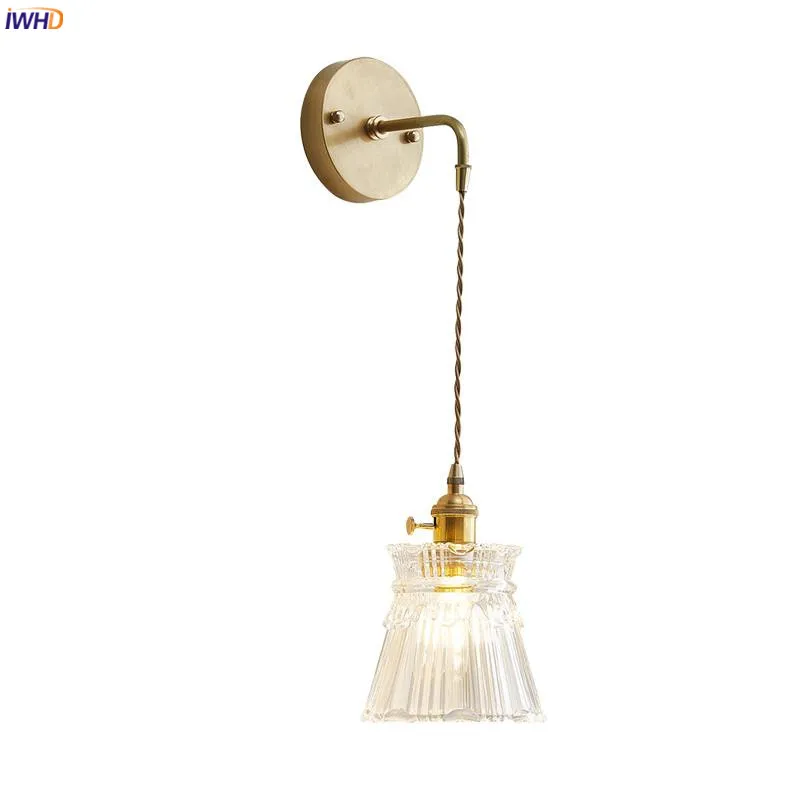  IWHD Nordic Japan Retro Wall Lights Fixtures Home Lighting Bedroom Bathroom Mirror Stair Light Glas - 33045033987