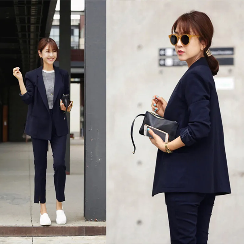 

Casual suit suit female Korean version of the new fashion interview interview suit jacket two-piece tide