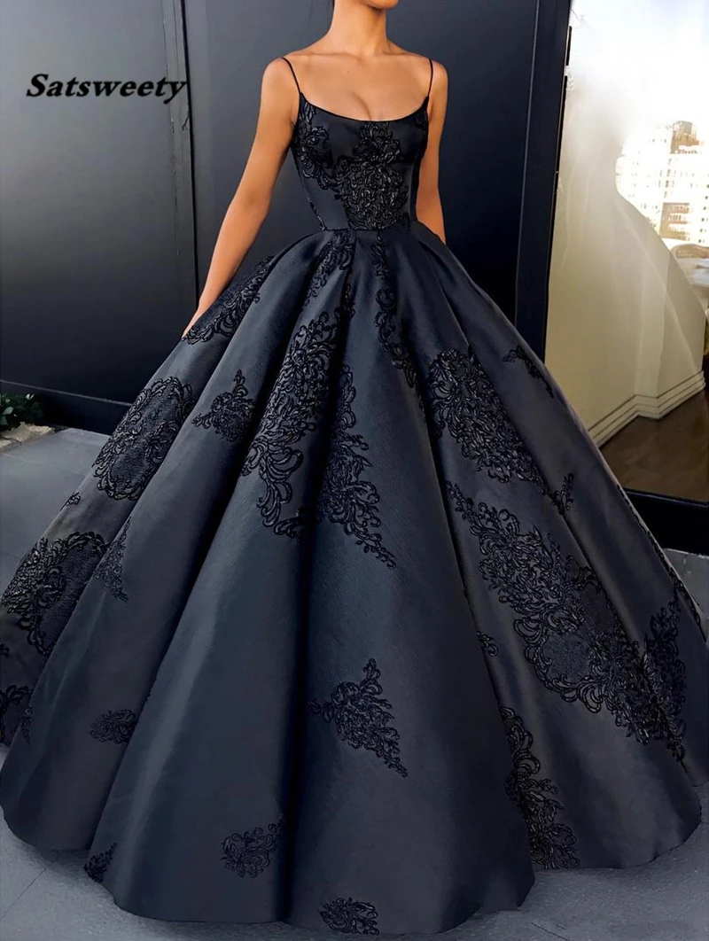 2018-sexy-black-spaghetti-straps-satin-ball