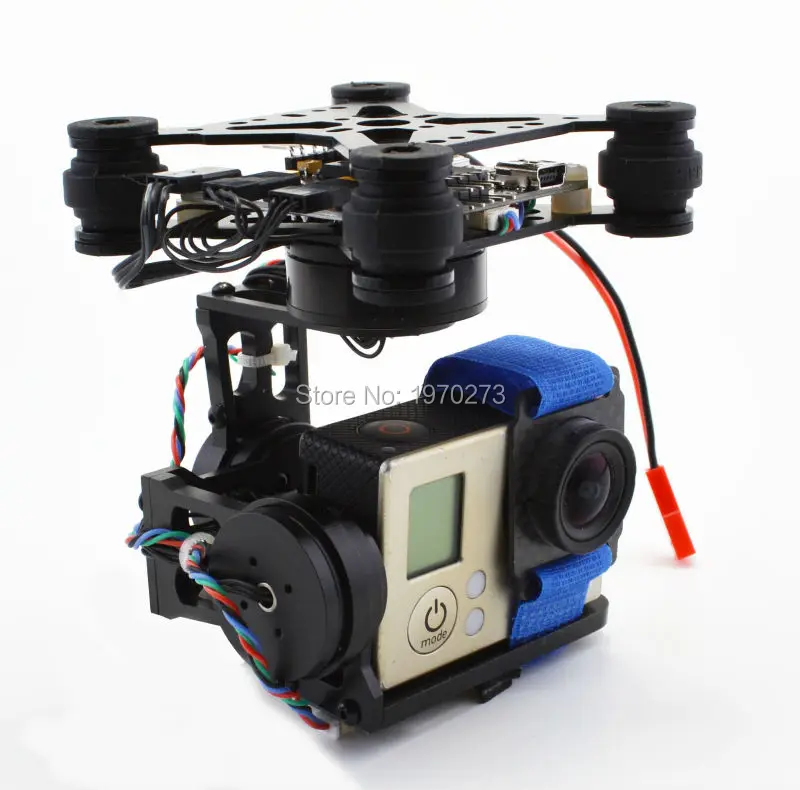  3 Axis Brushless Gimbal Camera Mount w/ black 2204 260kv 2805 140kv Motor Storm32 Gimbal Controller