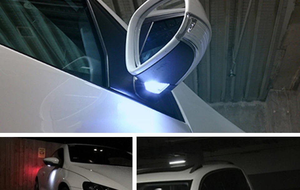 2Pcs Mirror Puddle Lights for Vw Volkswagen EOS Passat B7 CC Scirocco Jetta _11