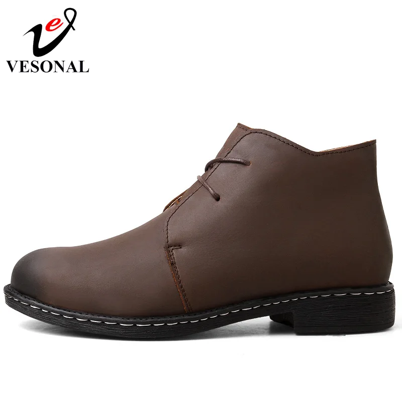 2018 Neige Bottes À Mode 205 With Chaud Court De Peluche Chaussures Adulte D'hiver D'affaires brown En Boots Vesonal Boots Fourrure Black Véritable Boots Cheville black Hommes Fur Cuir PO0w8ZnkNX