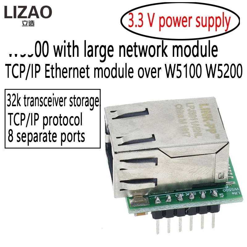 

USR-ES1 W5500 Chip New SPI to LAN/ Ethernet Converter TCP/IP Mod