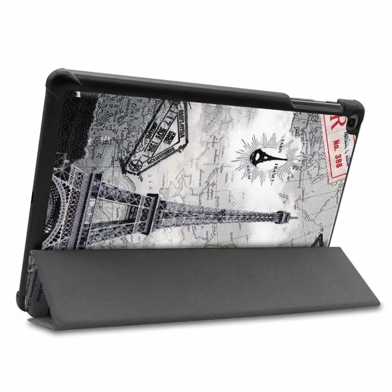 Ультратонкий чехол для samsung Galaxy Tab A 10,1 SM-T510 SM-T515 T510 T515, умный чехол-книжка из искусственной кожи, чехол для планшета+ пленка+ ручка