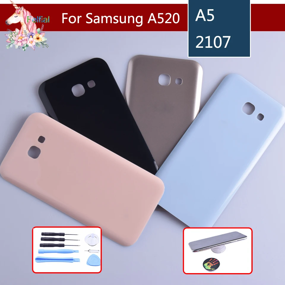 Для Samsung Galaxy A520 A520F задняя батарея чехол 3D стекло крышка корпуса для A5 2017 дверь