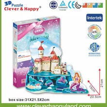 Умный и счастливую землю детская игрушка 3d головоломка модель замка леер Русалка для самостоятельного изготовления бумажный паззл игры для детей бумаги