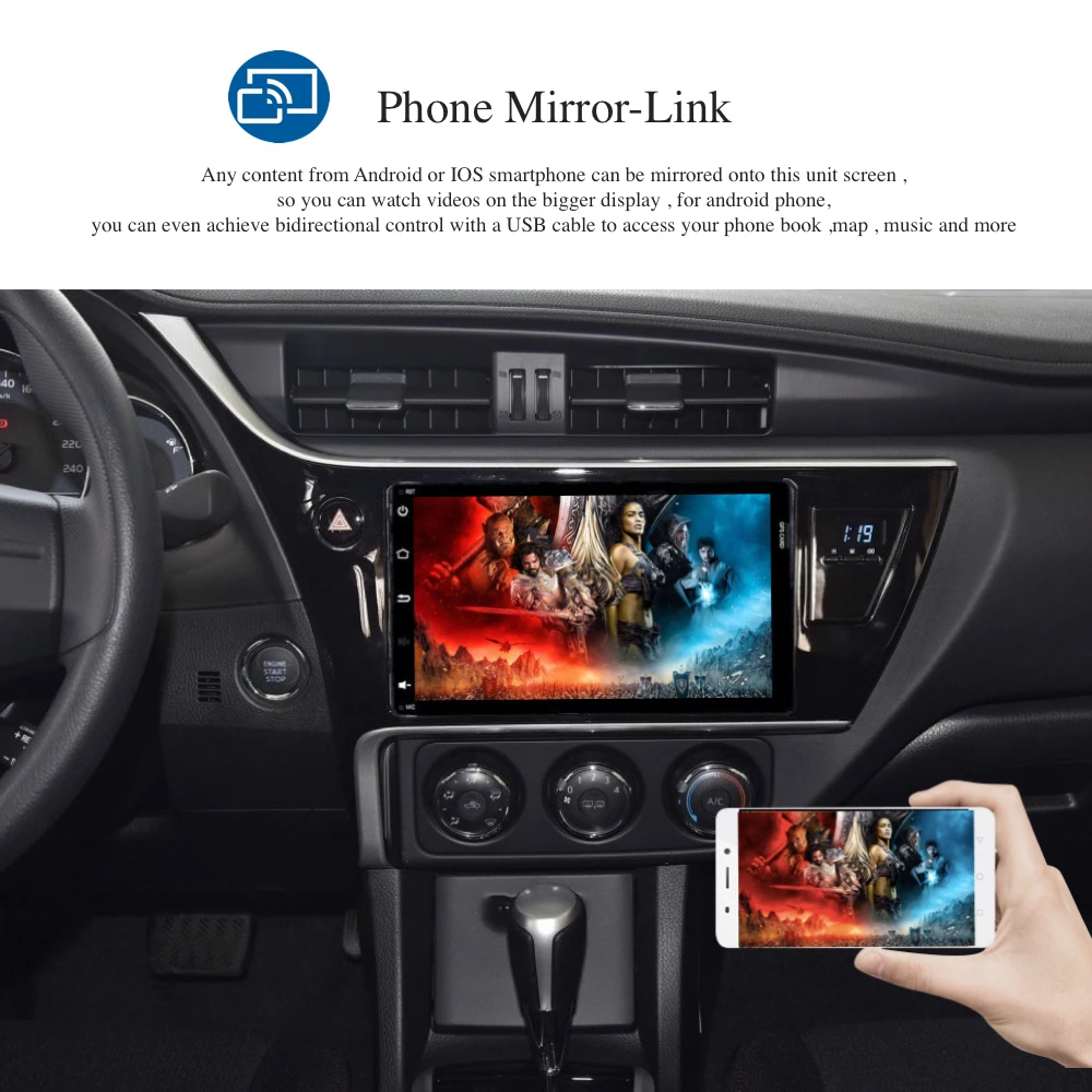 Sale Android 9.0 Car Radio 2 Din GPS Navi for Toyota Corolla Auris Fortuner Auris innova 2017 2018 PX6 DSP IPS 4Gb+64Gb RDS WIFI BT 2