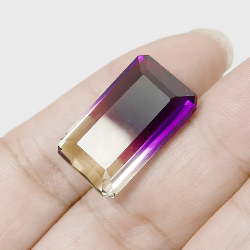 

25.83 Carat Natural Rare Two color Amethyst Loose Gemstone Transparent crystal
