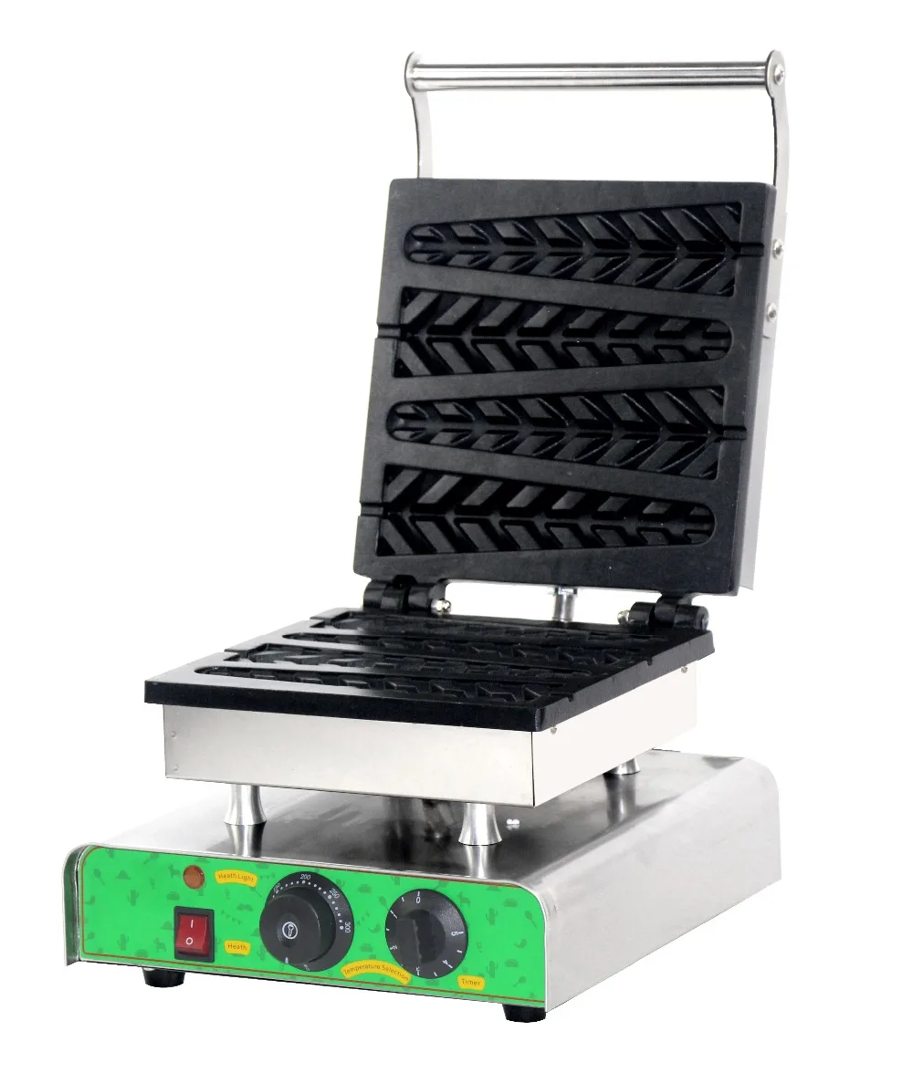 

Free shipping Big lolly waffle machine Pine shape waffle stick/ lolly hotdog maker