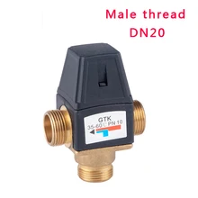 3 способа латунный наружная резьба термостатический смесительный клапан DN20 для водонагревателя на солнечной батарее клапан 3-сторонний выход термостатический смесительный клапан