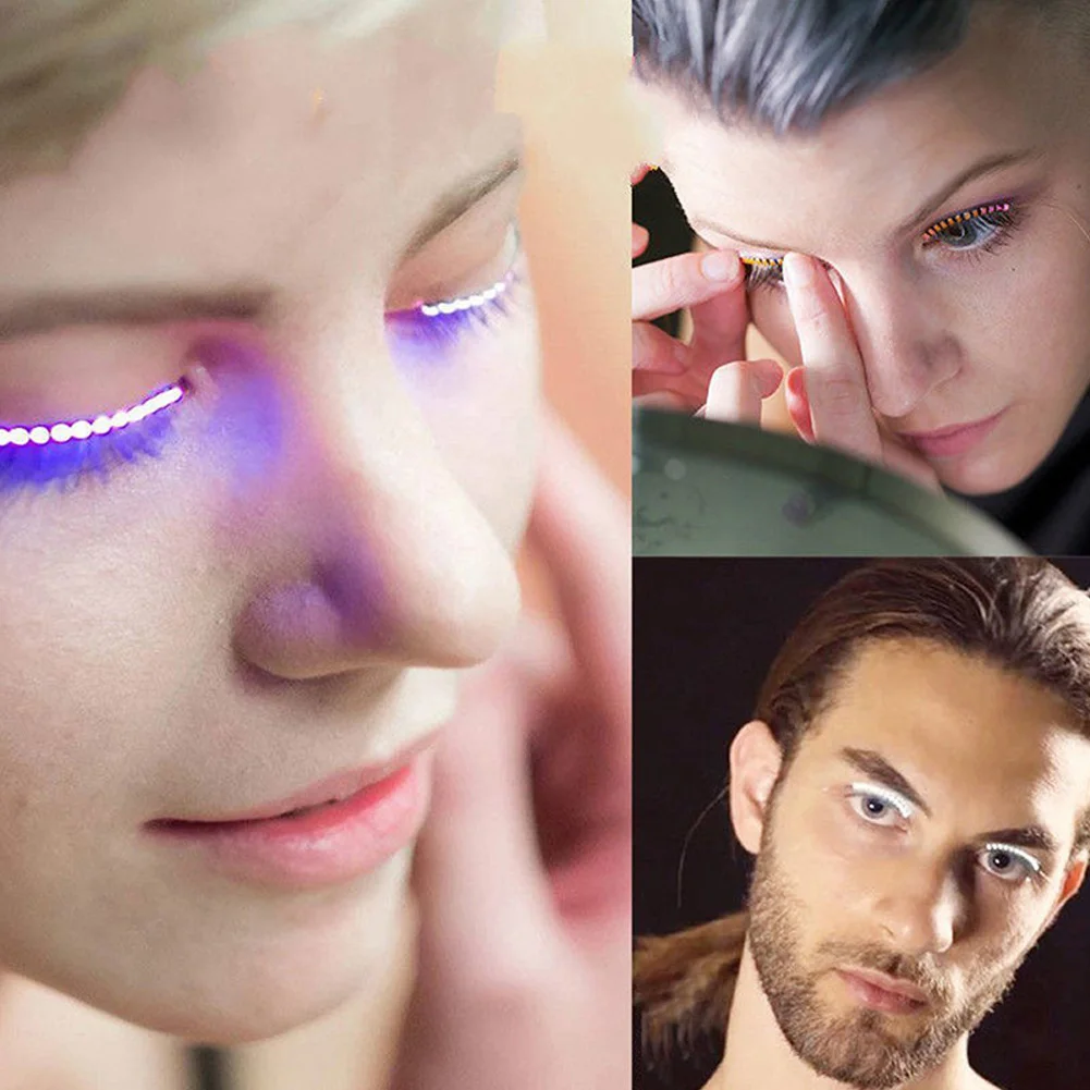 

LED Lashes Wearable Electronic LED Eyelashes with 5 Flashes Effects for Party Halloween Christmas DJ Bar Nightclub