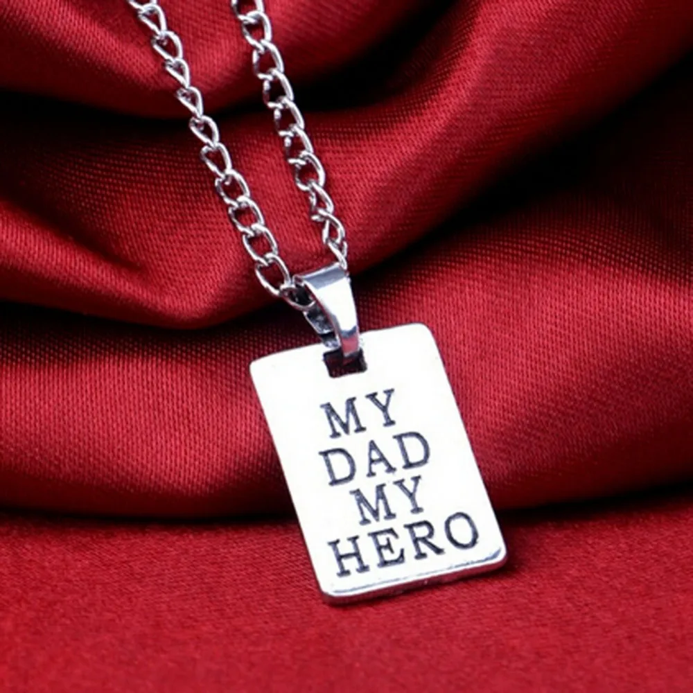 2018-FASHION-Father-s-Day-Gift-My-Dad-My-Hero-Rectangle-Pendant-Necklace-Charm-Men-Fashion (1)