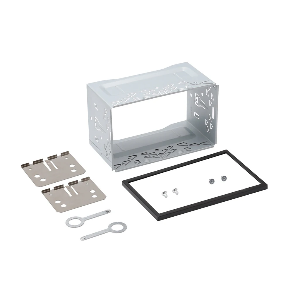 

New 2 Din Car Stereo Radio Fascia Frame Fitting Frame Case Kit Universal Installation Frame Fitting Kit Car DVD Player Case