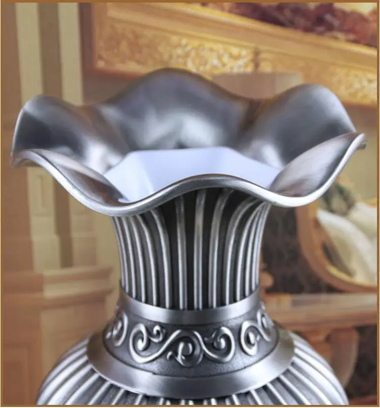 17,4X17,4X39,7 см в европейском стиле ретро-фонарь колокол металлические цветы вазы для Свадебный Стол Топ ваза, домашний декор ваза подарок HP078A