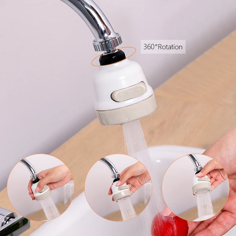 

2/3 Modes Water Saving Bathroom Water Faucet 360 Degree Rotatable Tap Pressurized Water Saving Filter Sprayer Nozzle Aerator Tap