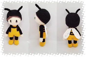 

crochet toys amigurumi bee boy model number LS001
