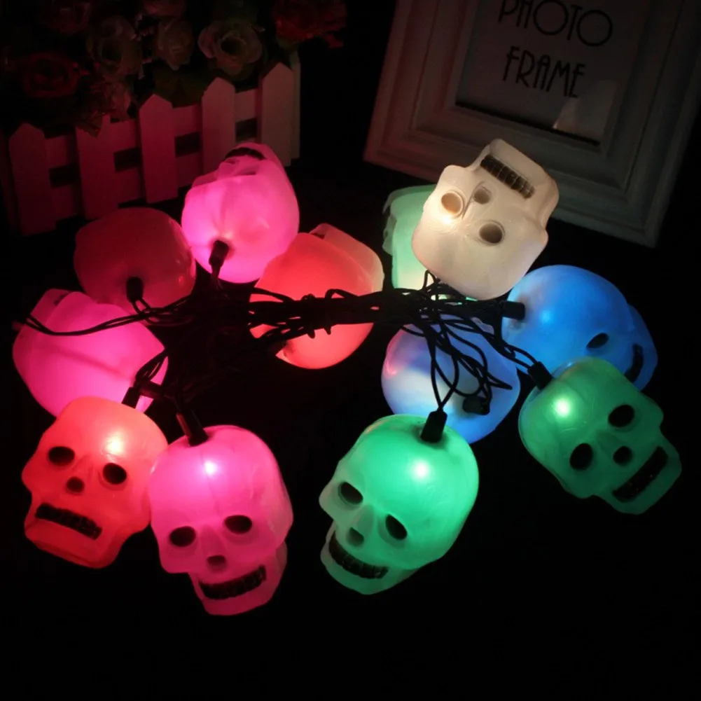 LED Fairy String Lights 3.5M 20pcs Halloween String Lights Skull Shape