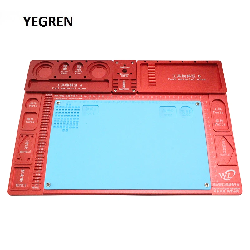 Large Microscope Base Phone Repairing Tools Maintenance Platform with Resistance High Temperature Anti-static Welding Workbench