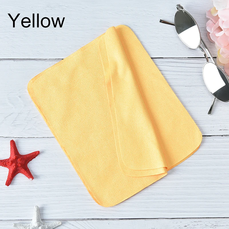 5Pcs Glasses Lens Cloth Wipes Microfiber Eyeglass Cleaning For Camera Computer Wacthe Screen 17x15cm Yellow | Аксессуары для