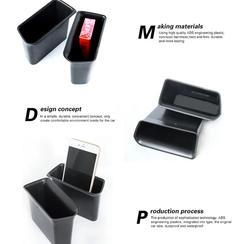 

Plastic Accessories Front & Rear Car Door organizer Box Holder 4PCS for Volkswagen VW Atlas Teramont 2017 2018