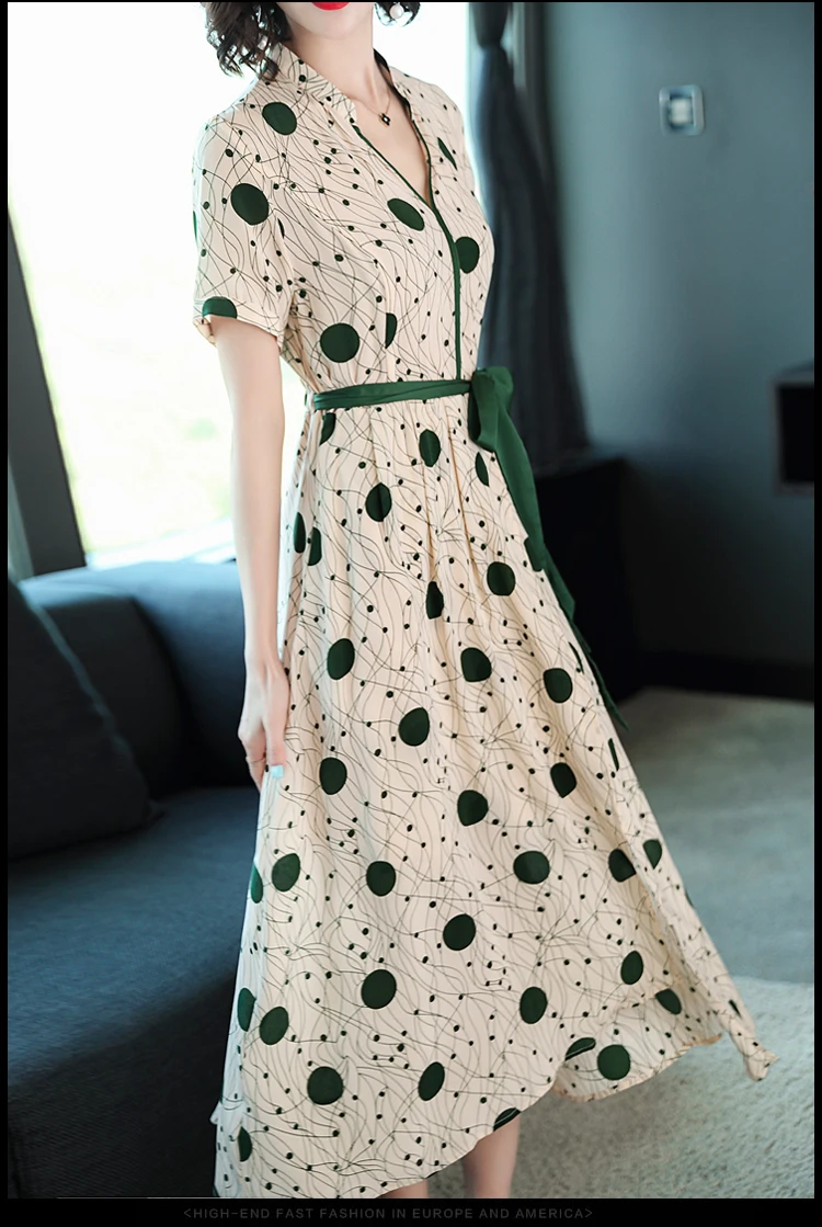 Корейское винтажное шелковое платье миди, летнее Новое 3XL размера плюс, белое, с принтом, элегантное, бохо, макси, сарафан для женщин, бодикон, вечерние платья
