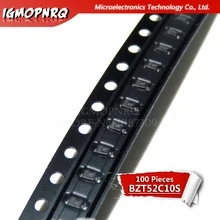 100 шт. зенеровочный диод BZT52C10V BZT52C SOD-323/123 WF