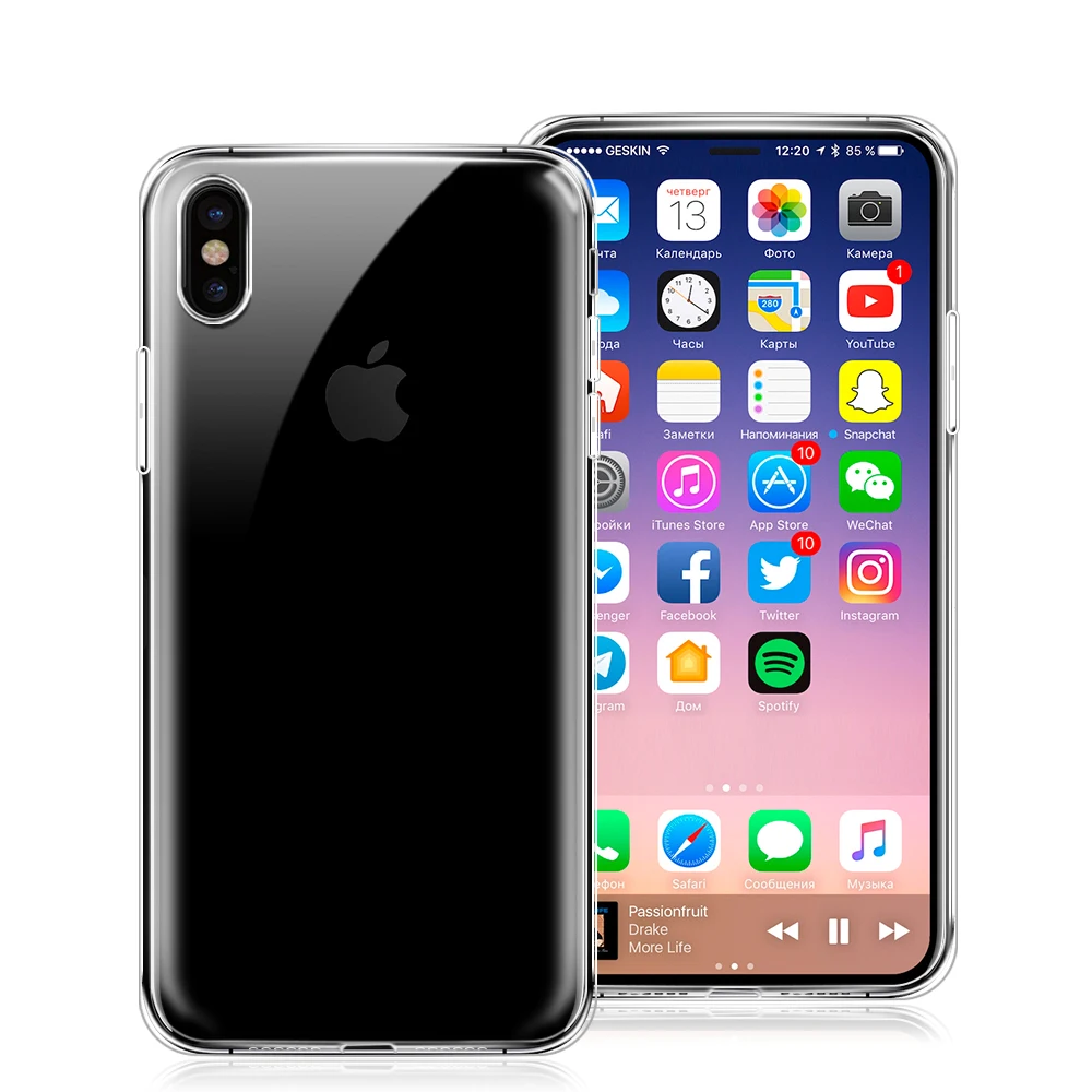 

SUNDATOM Ultra Slim TPU Phone Case Cover for Apple iPhone 8 Back Cover Soft Transparent Case Bag