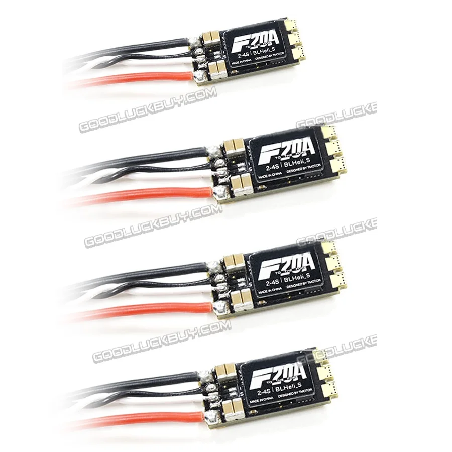 

T-Motor F20A 20A 2-4S ESC BLHeli_S Dshot Oneshot125 Oneshot42 Multishot for FPV Multicopter 4pcs