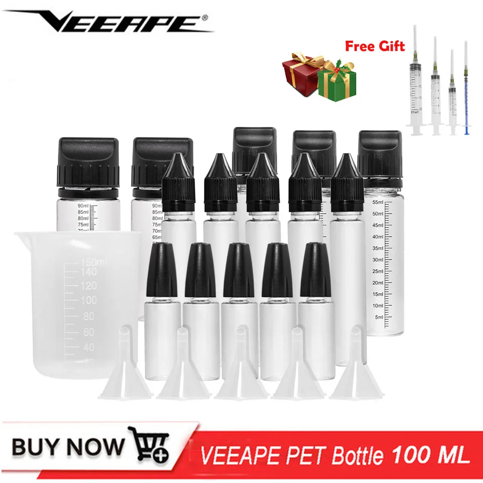 15ML 30ML 60ML 100ML Original Veeape Eliquid Bottles Mixing Kit Vape