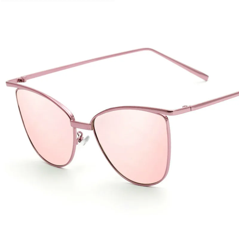 Женские солнцезащитные очки кошачий глаз розовые в стиле ретро 2018|oculos brand|oculos
