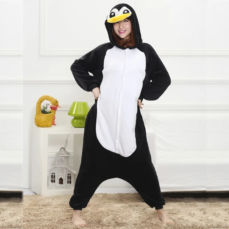 Мягкий пингвин Kigurumi способный преодолевать Броды для взрослых комбинезон в виде