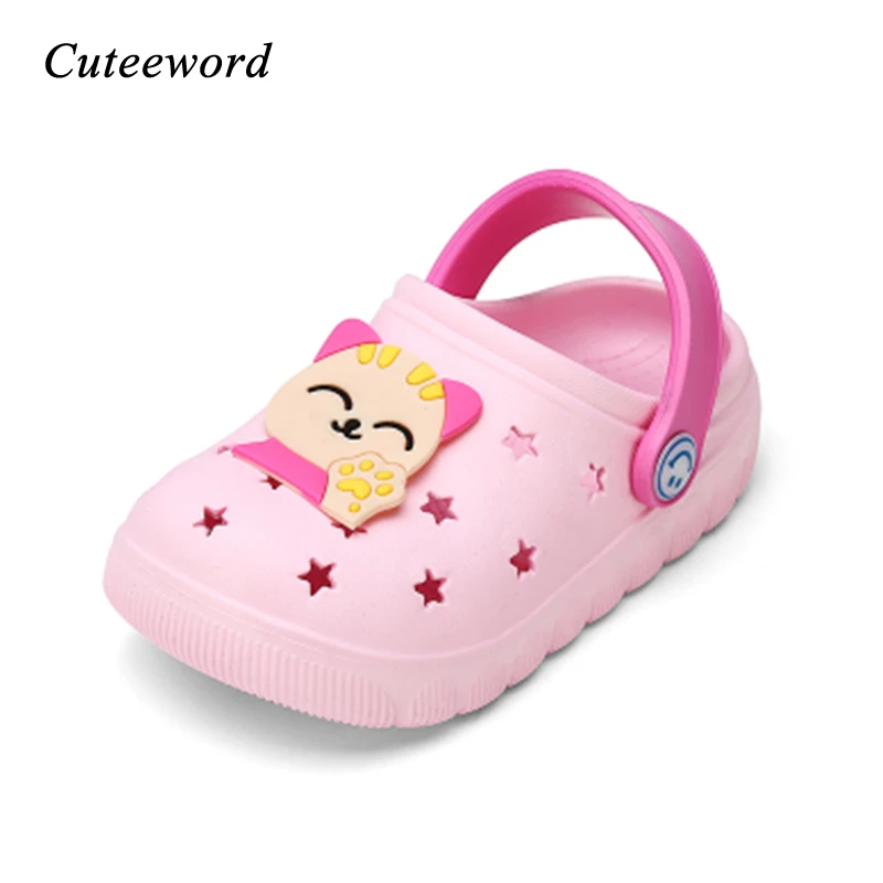 

Kids Sandals Summer Cute Cartoon Cat Slippers Fashion New Boys and Girls Anti Skid Slippers Toddler Kids Beach Shoes Breathable