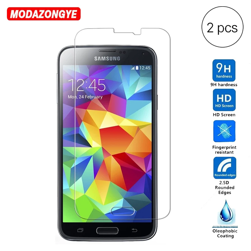 2 шт стекло для Samsung Galaxy S5 I9600 Защитная пленка экрана закаленное G900F G900 SM-G900F DS SM-G900 |