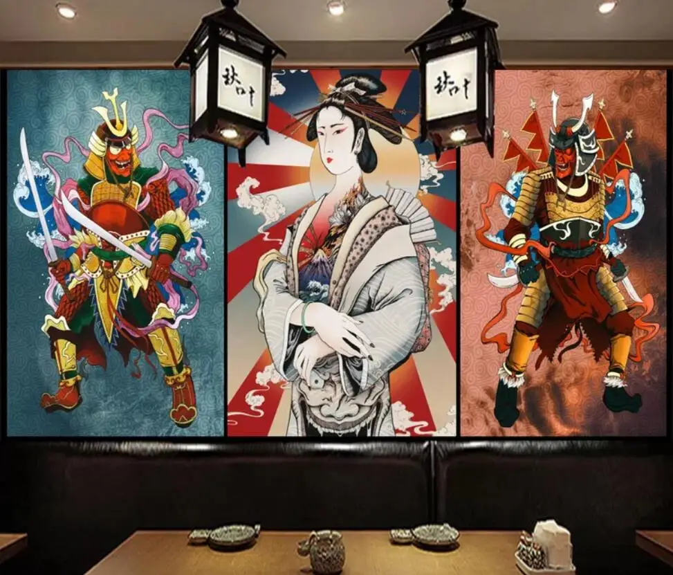 Японская картина ukiyo-e prajna самурайская столовая рабочая одежда фон настенные