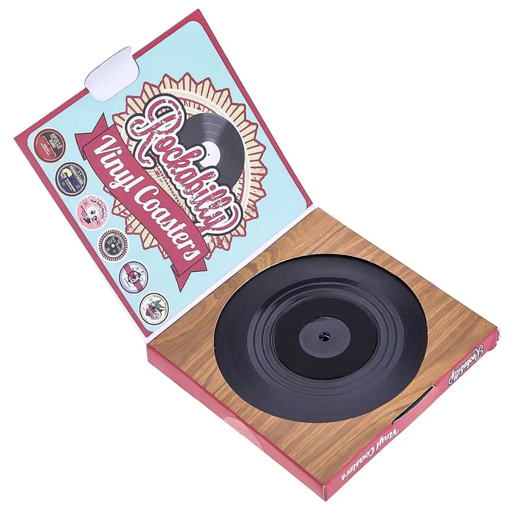 6 шт./компл. музыкальная симпатичная CD пластинка противоскользящая чашка держатель для кофе и напитков коврик в стиле ретро винил термостойкие подставки для напитков