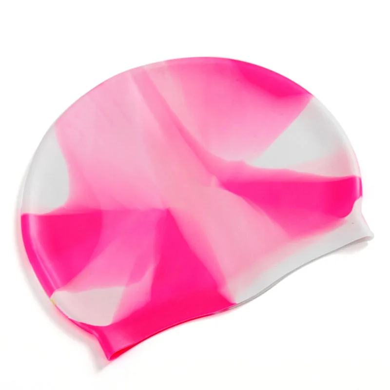 Радиус 19-22,5 см Силиконовые плавающие кепки для взрослых мужчин и женщин резиновые Детские Водонепроницаемые купальные шапочки шляпа для плавания ming аксессуары - Цвет: As Shown