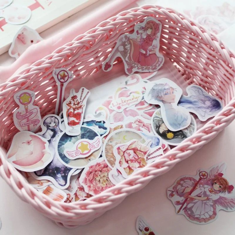 15-50 قطعة Kawaii لطيف الكرتون الإبداعية الهاتف المحمول كتيب ملصقا ورقة الكورية DIY مواد الديكور الأطفال حزمة