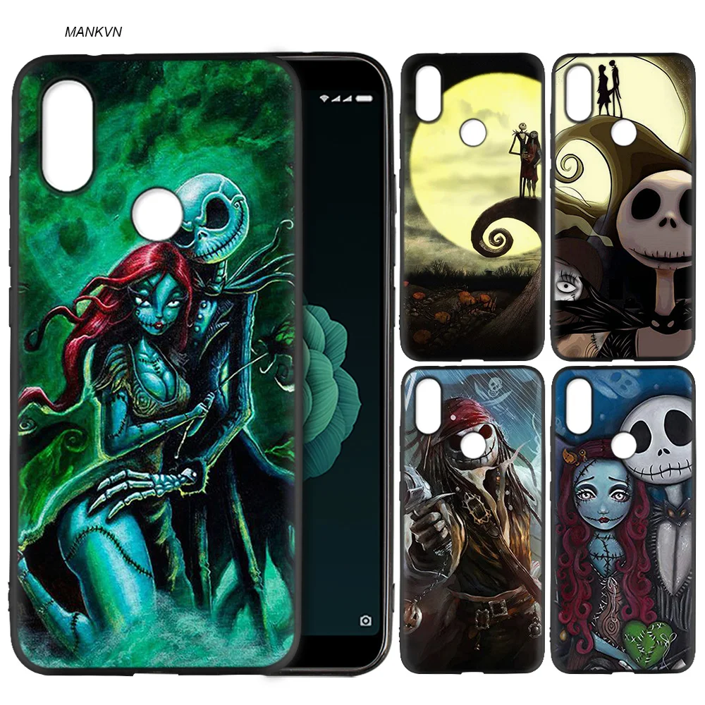 

Silicone Soft Case Cover for Xiaomi A2 Lite A1 Redmi S2 Note 5 Plus 6 6A 4 4X Pro Poco F1 Jack Skellington Funny Halloween
