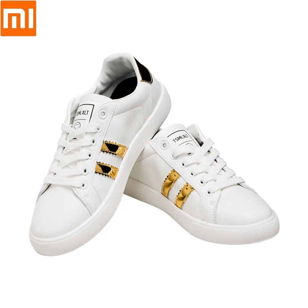 

Xiaomi youpin Smiley face Fashion Flat white shoes Soft and breathable Walking Sneakers For man woman girl