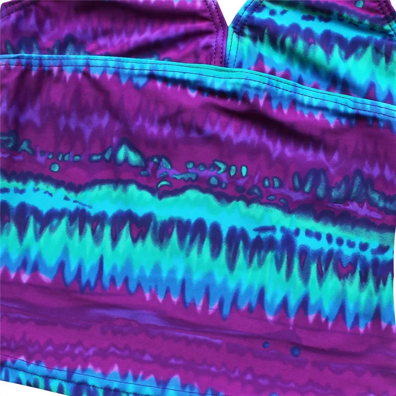 TiaoBug/детский Красочный галстук-краситель для подростков, купальный костюм для девочек, пляжная одежда, купальный костюм, купальный костюм с бретельками, шорты, танкини, комплект бикини