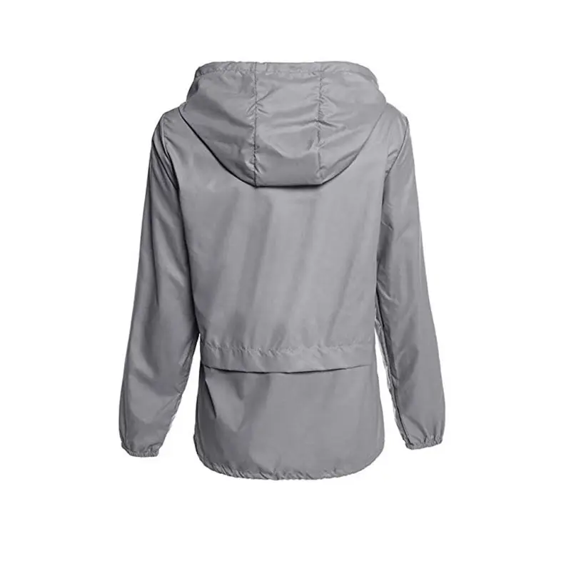 Lightweight Waterproof Raincoat Women Windbreaker Outdoor Zipper Hooded Rain Jacket Casual Long Sleeves Feminino Coats Outwear (2)