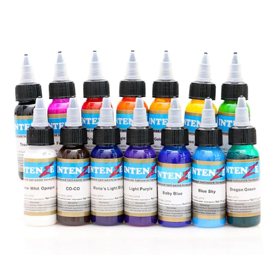 

14 Color Permanent Tattoo Fine-Tuning Makeup Paint 30ml Color Ink Set 1oz