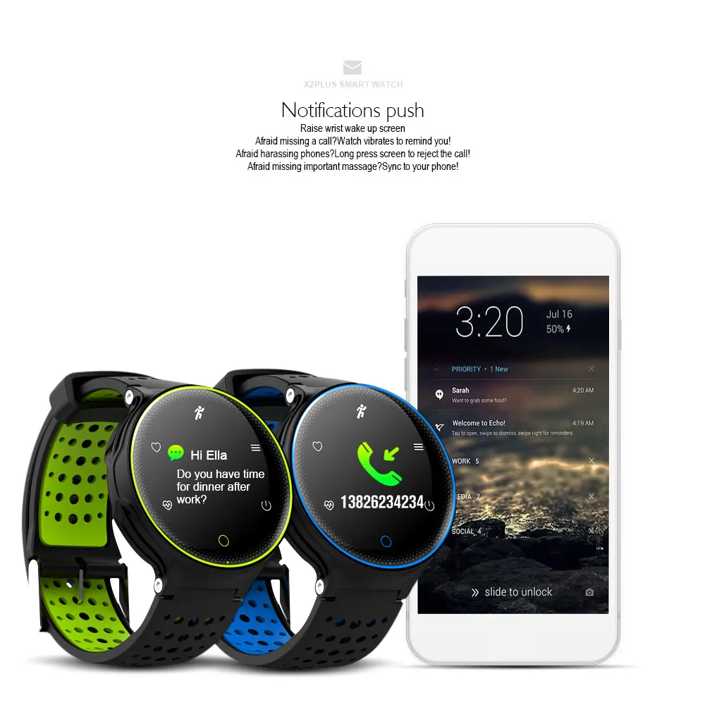 VERYFiTEK X2 плюс Смарт Браслет крови Давление монитор сердечного ритма шагомер