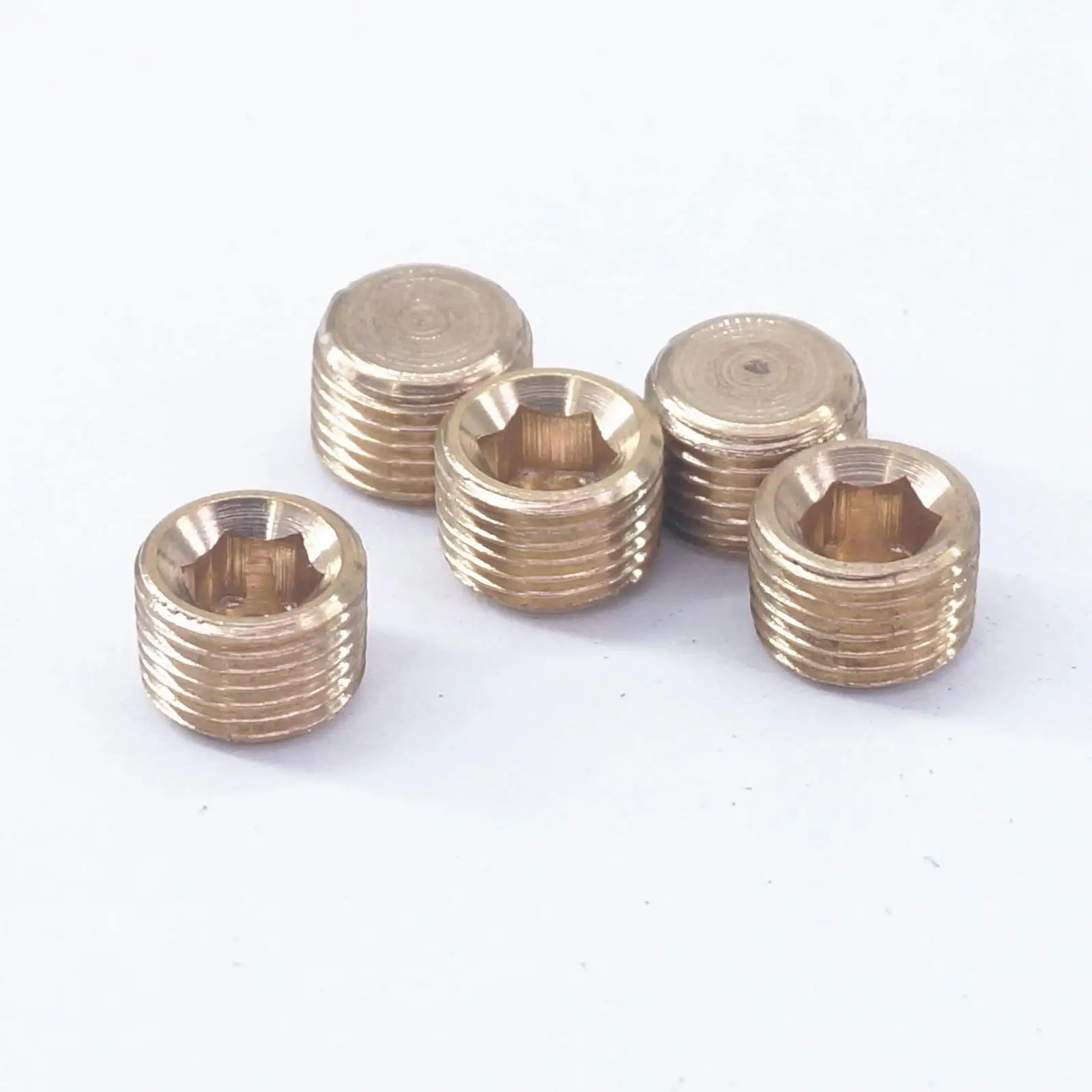Sorekarain Lot10 3/8 Bsp Male Brass Countersunk Plug Internal Hex Head Socket Pipe Fitting 