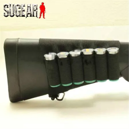 Airsoft Hunting Nylon Buttstock Rifle 8 Cartridge Holder Outdoor Military Paintball Ammo Rifle Gun Bullet Carrier for Hunting