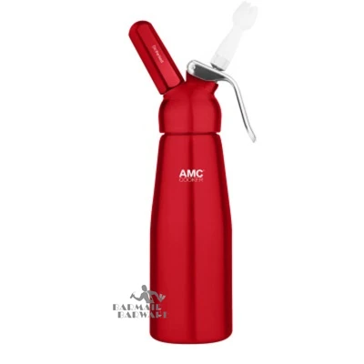 AMC 500 мл Artisan дозатор для взбитых сливок, кремовый Виппер с насадки для украшения из алюминия - Цвет: Red No Pattern
