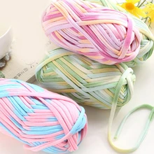 ZHUTOUSAN חדש בד צמר עבה חוט עבור סריגה גדול סרוגה שטיח מחצלת Diy אחסון תיק תיק בד T חולצה מפואר חוט 32m(China)