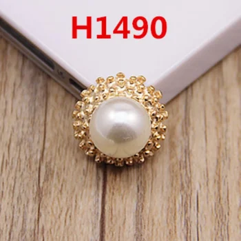 

Hot sale Wholesale 20pcs/lot 18mm rhinestones button pearl button DIY mobile phone hair decoration Accessories YF125